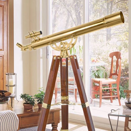 BARSKA 90080 36 Power Anchormaster Classic Brass Telescope w/ Mahogany Tripod By Barska AE10824