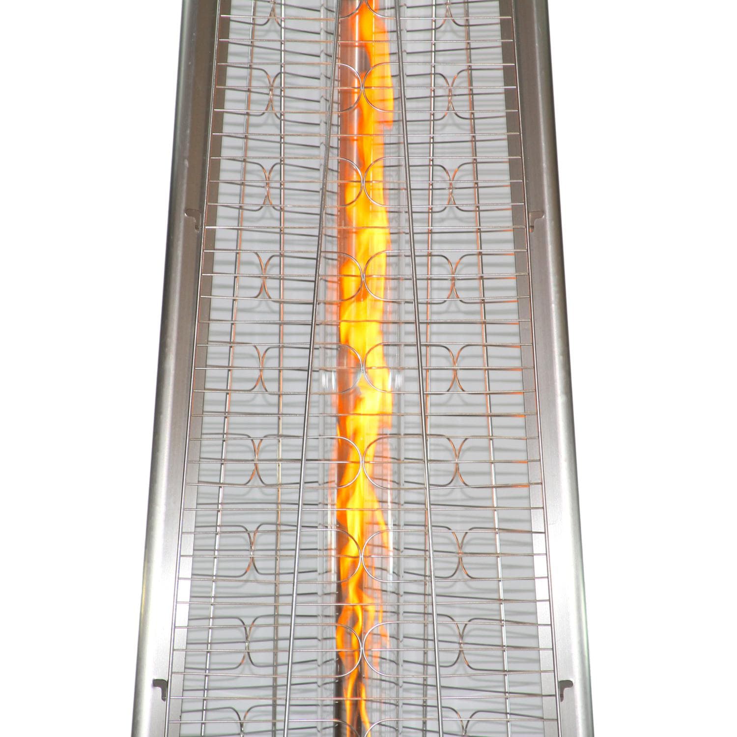 RADtec 93-Inch Pyramid Flame 41,000 BTU Propane Patio Heater - Stainless Steel - PYR-SSP