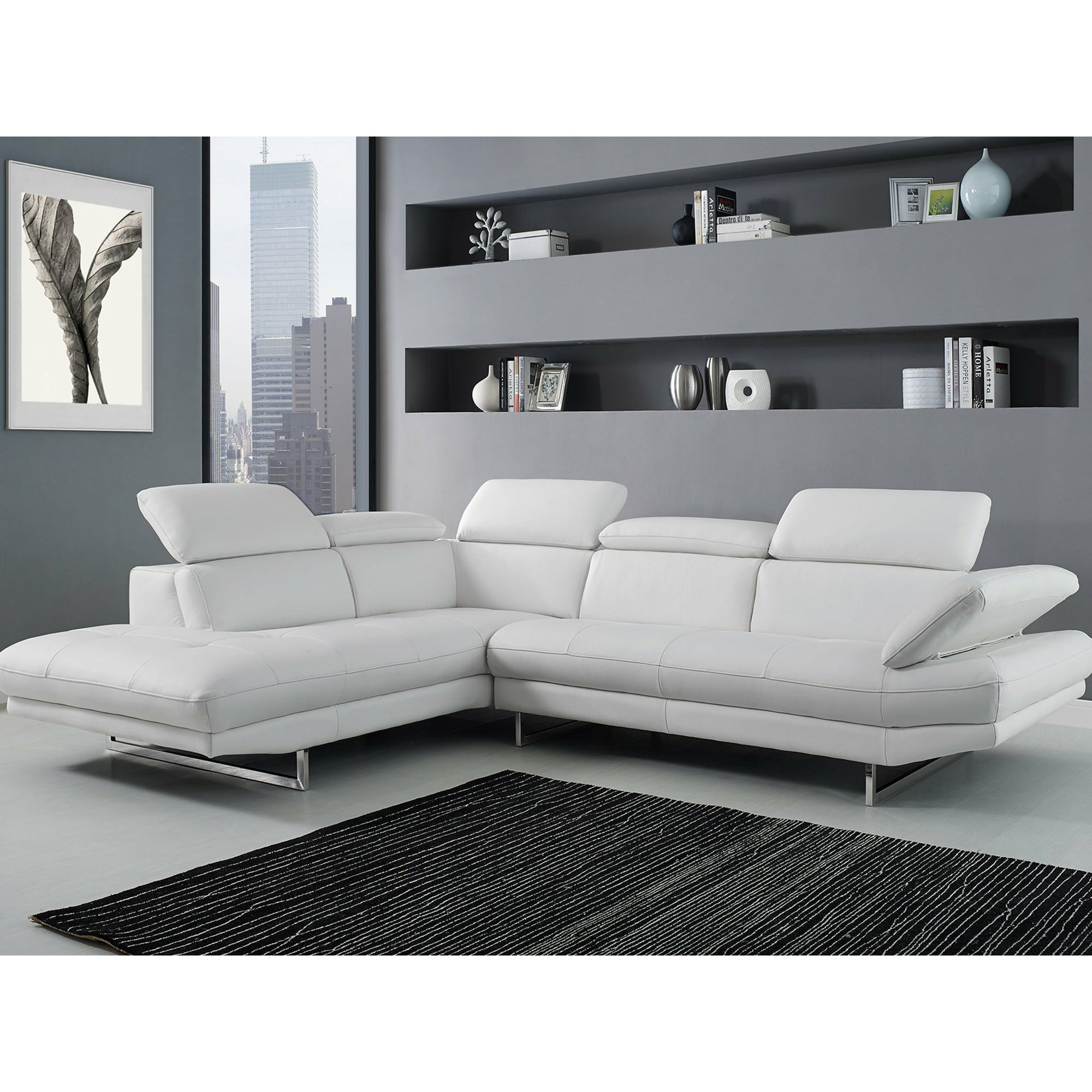 Whiteline Modern Living - Pandora Sectional SL1351L-WHT