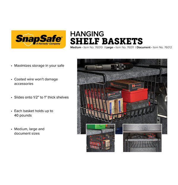 SnapSafe® Hanging Shelf Baskets 76011