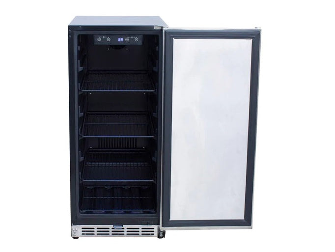 True Flame - 15" Outdoor Rated Fridge w/Stainless Door - TF-RFR-15S