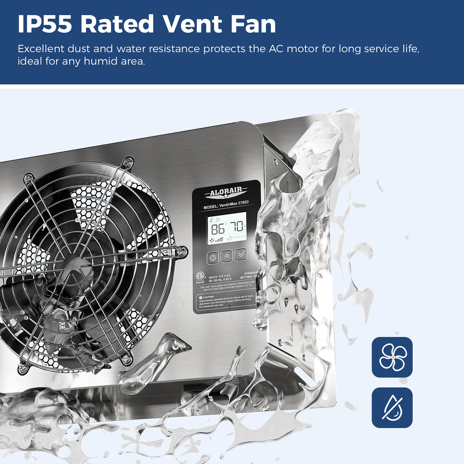 AlorAir 570 CFM Crawl Space Ventilator Fan VentirMax 570SD