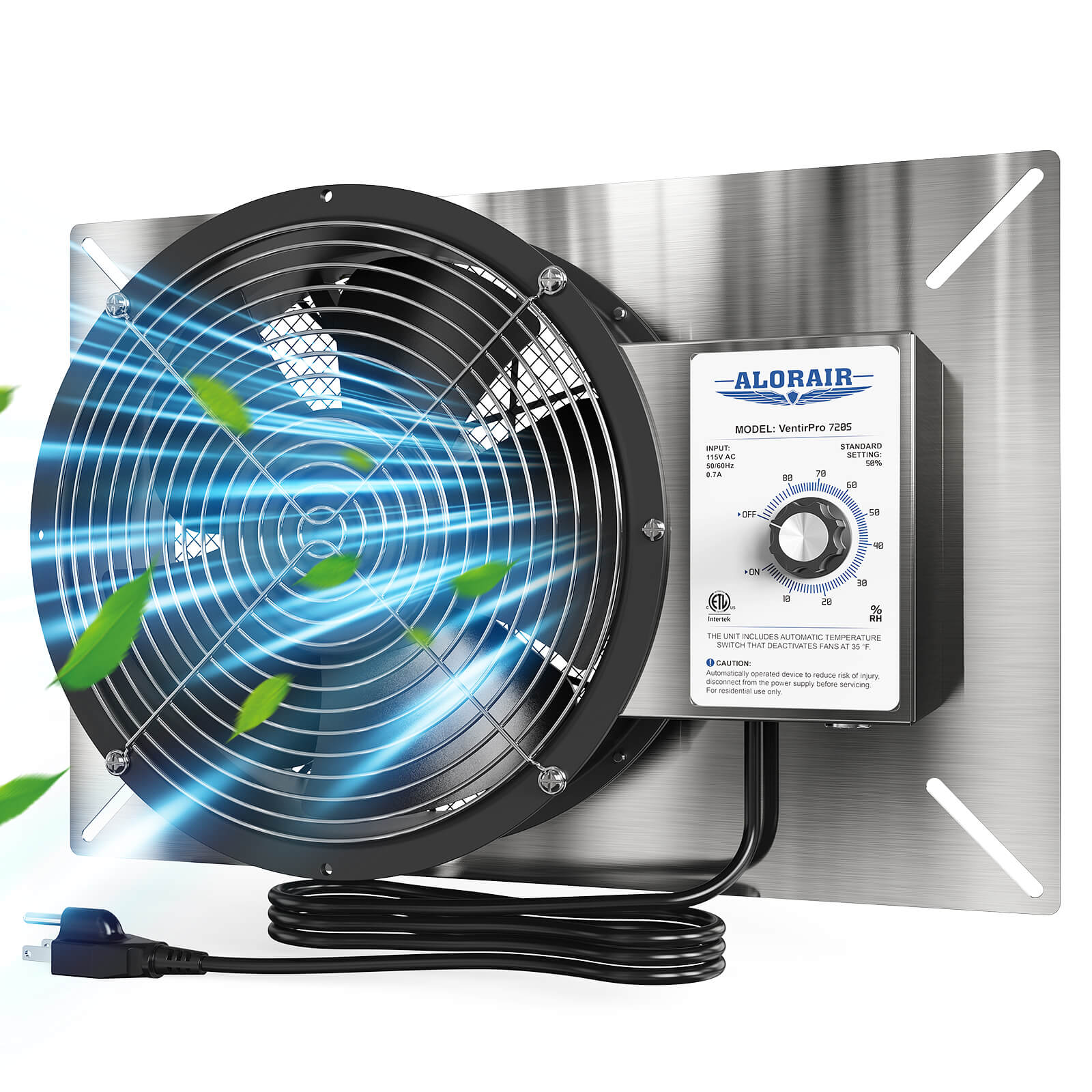 AlorAir Stainless Steel Crawl Space Ventilator Fan VentirPro 720S