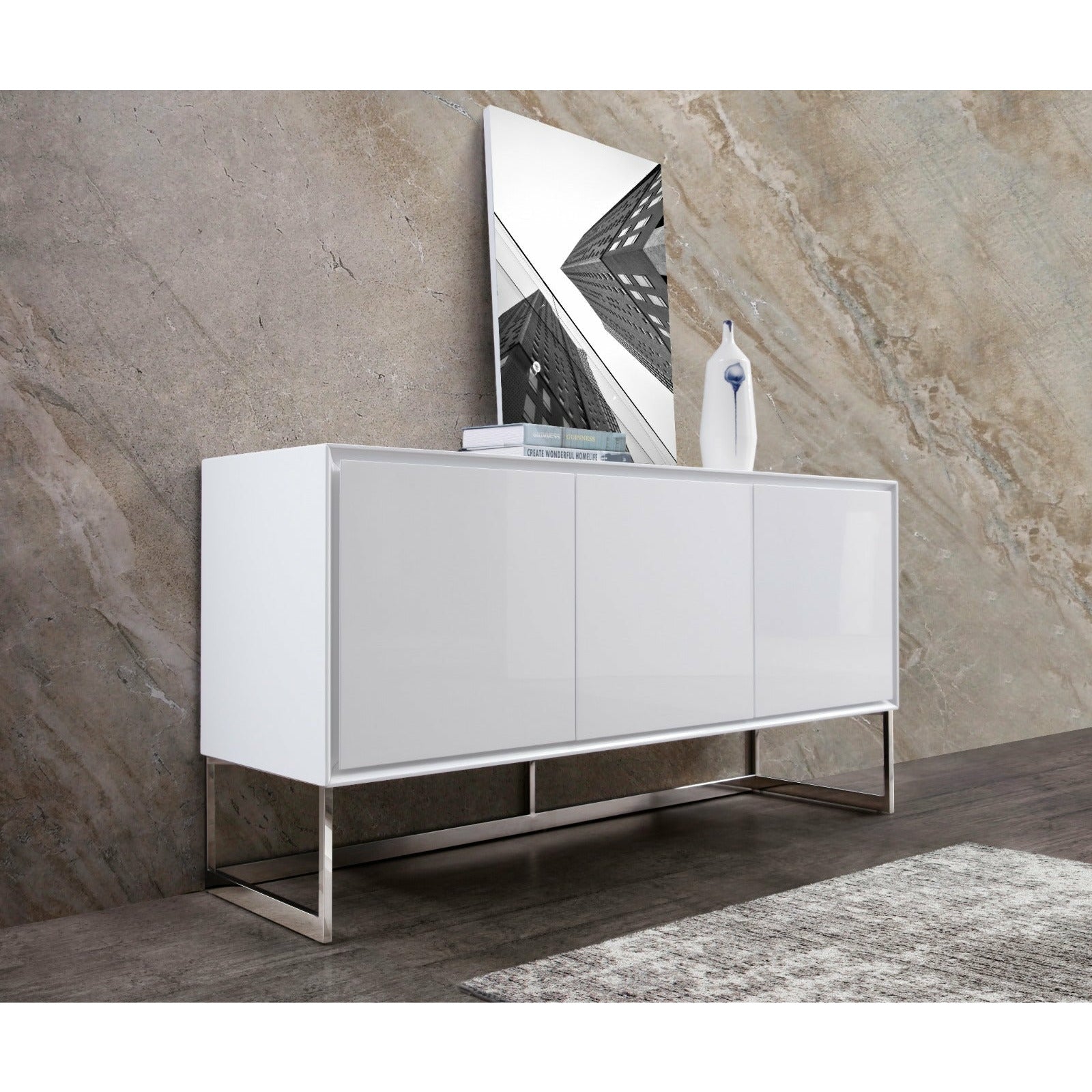 Whiteline Modern Living - Fiona Buffet SB1404-WHT