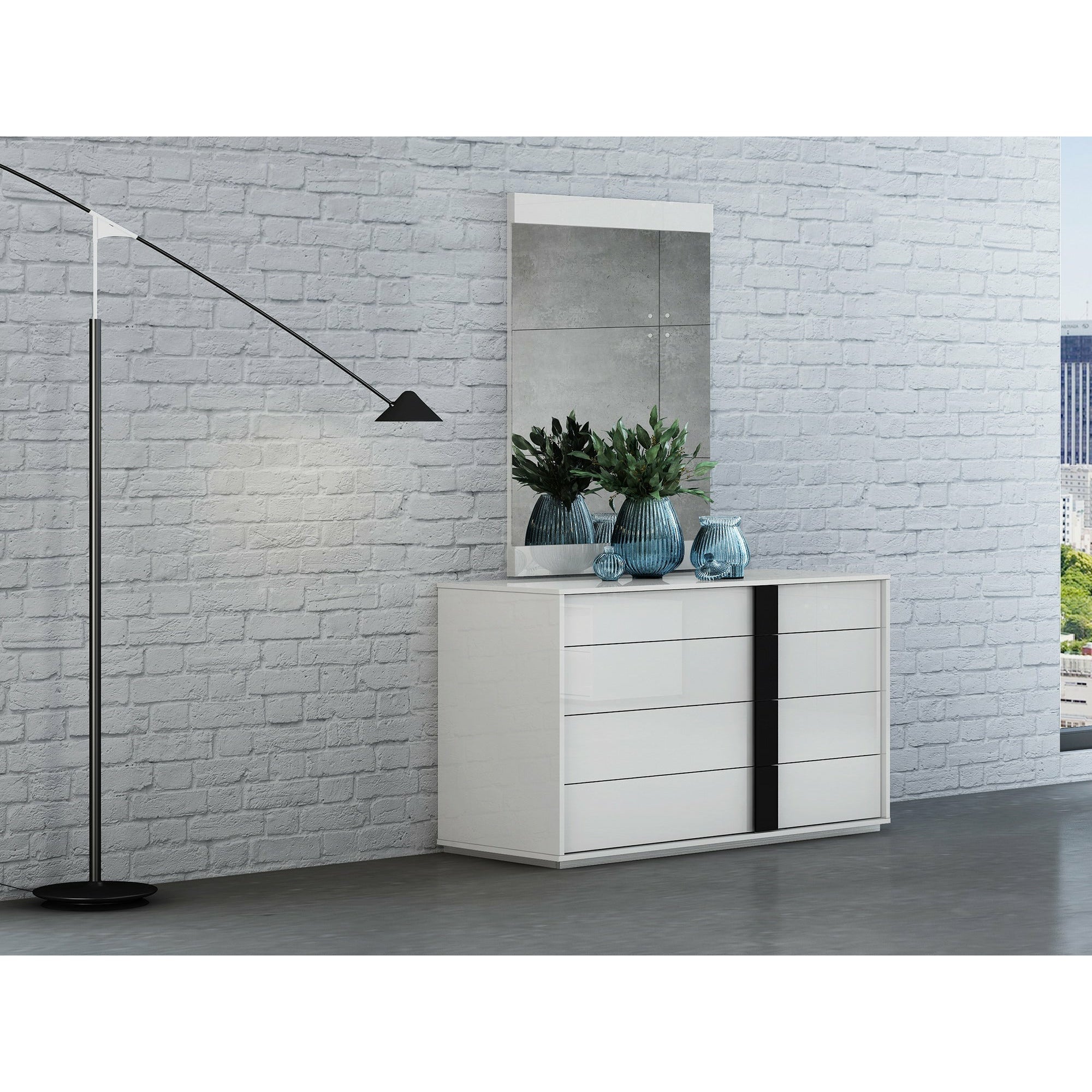 Whiteline Modern Living - Kimberly Dresser DR1617-WHT/BLK