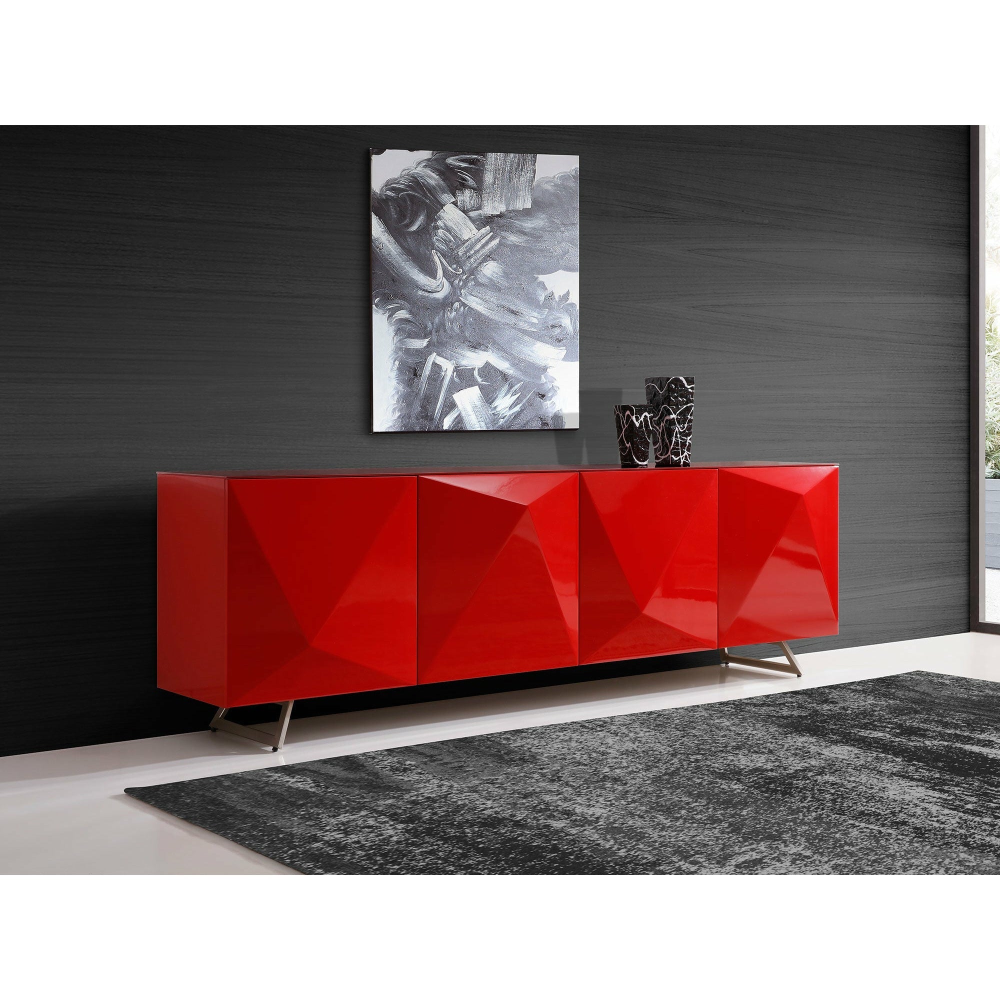 Whiteline Modern Living - Samantha Buffet SB1193-RED