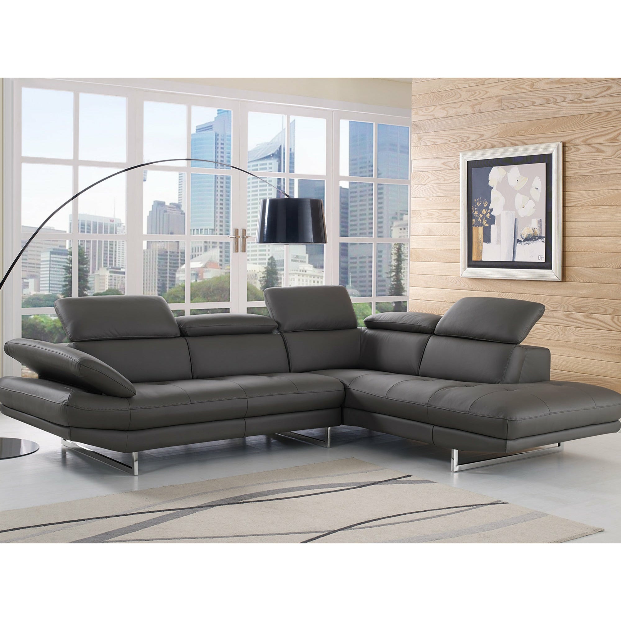 Whiteline Modern Living - Pandora Sectional SR1351L-DGRY