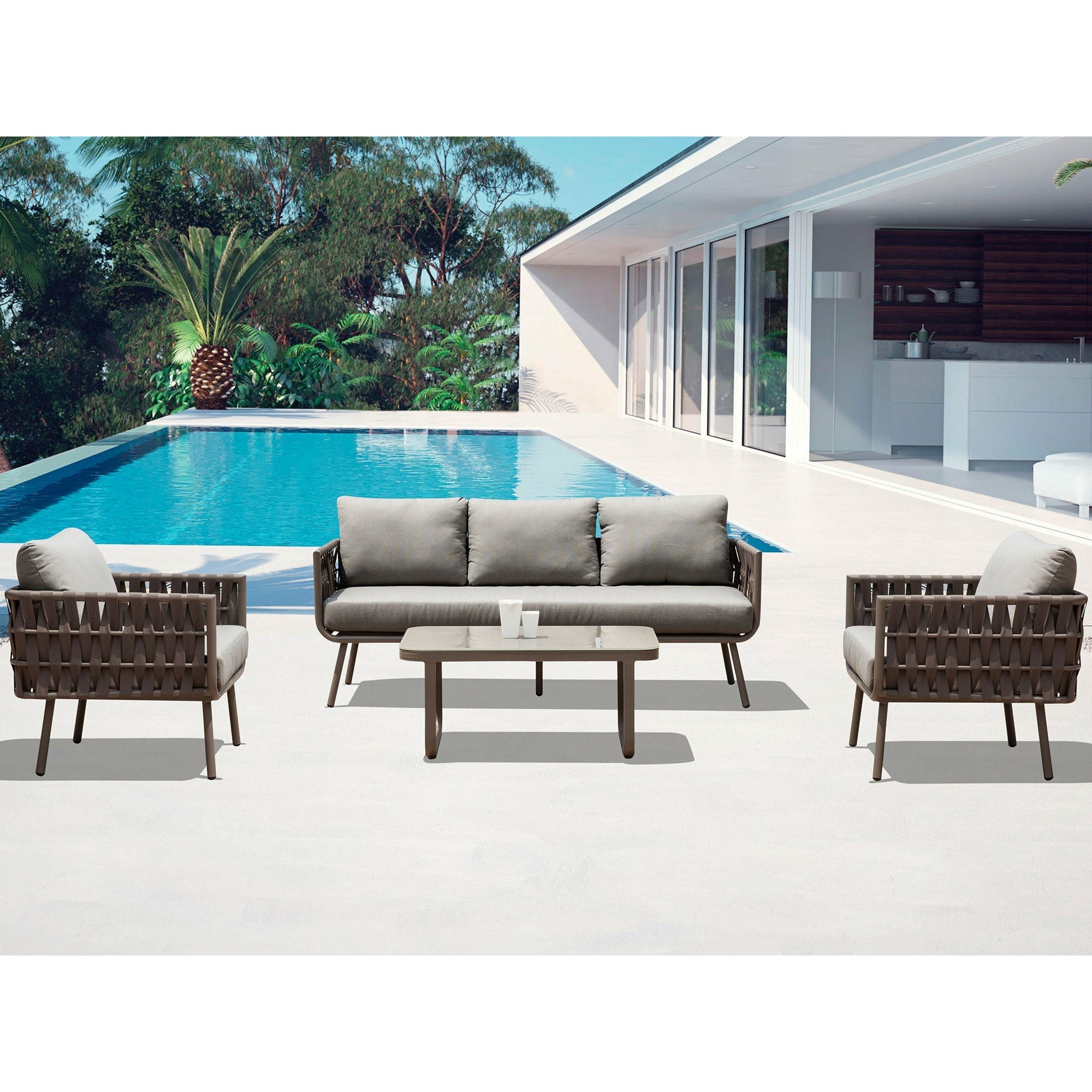 Whiteline Modern Living - Oasis Outdoor Set COL1563-TAU