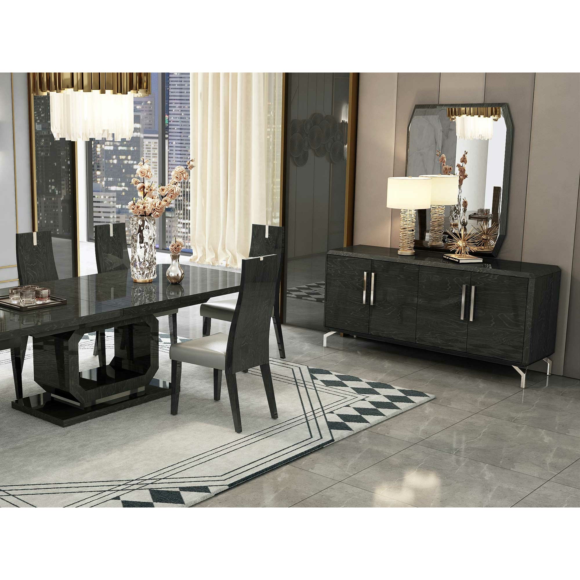 Whiteline Modern Living - Los Angeles Buffet SB1619-GRY