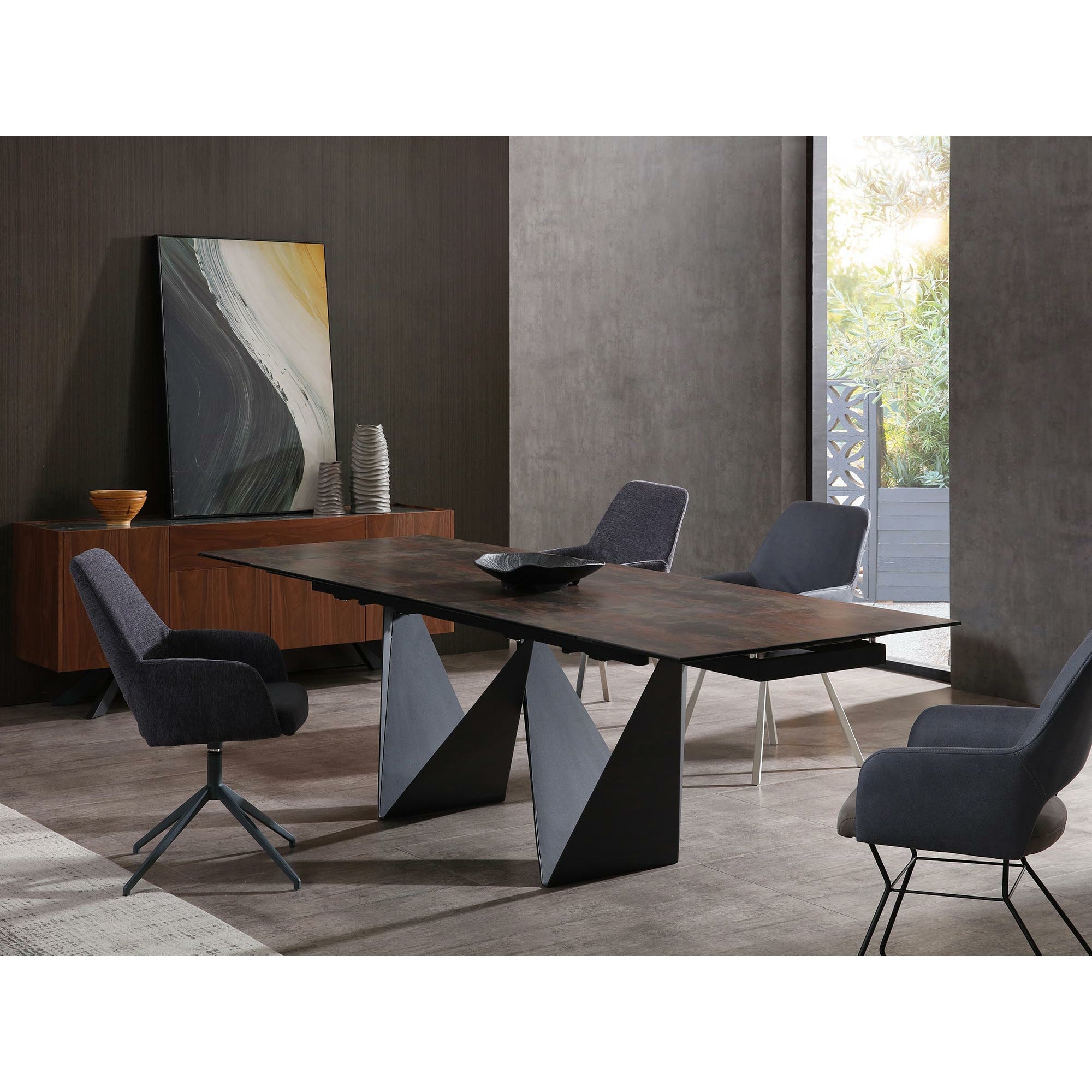 Whiteline Modern Living - Jack Extendable Dining Table DT1635E-BLK