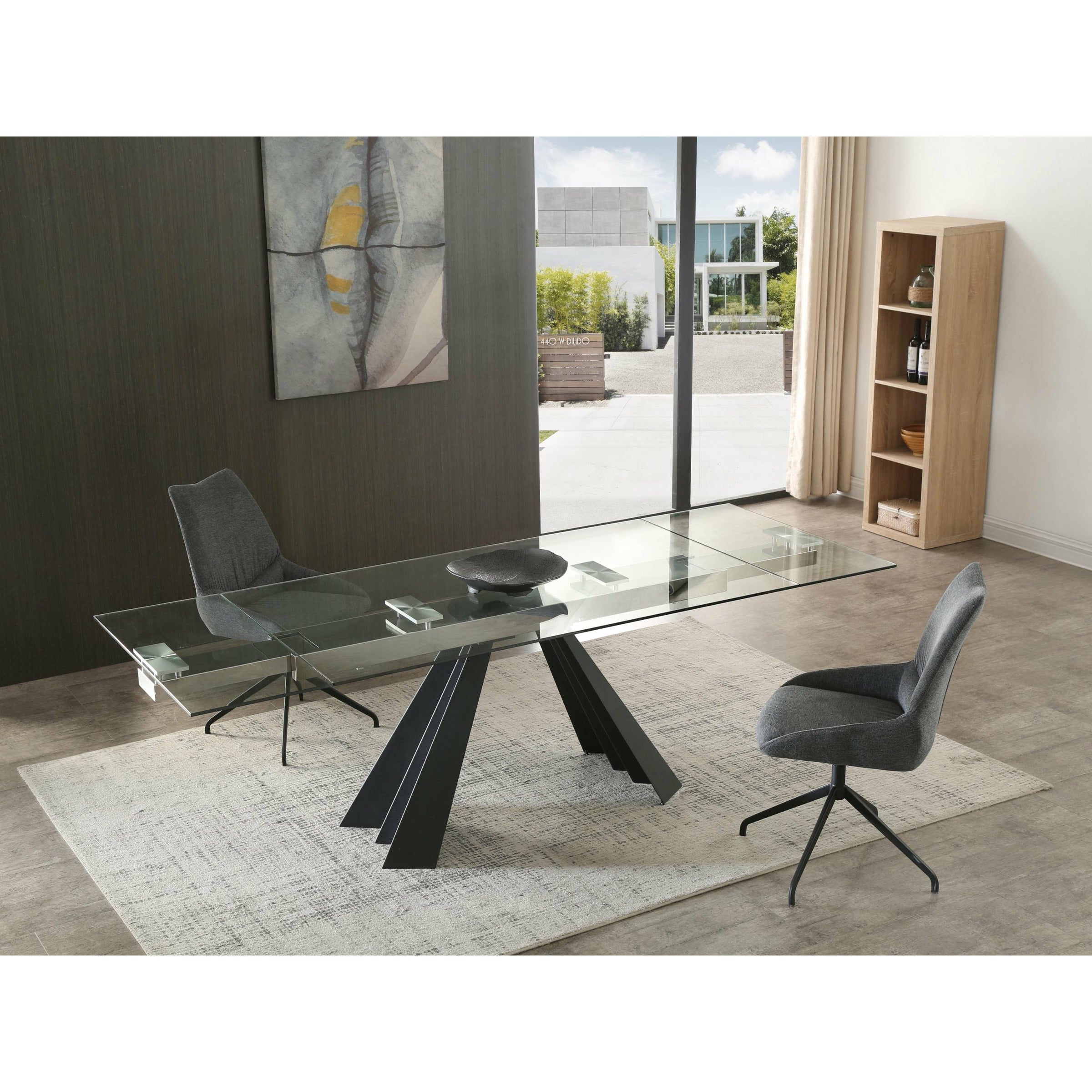 Whiteline Modern Living - Chicago Extendable Dining Table DT1717-BLK