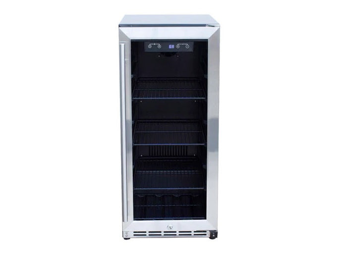 True Flame - 15" Outdoor Rated Fridge w/Glass Door - TF-RFR-15G