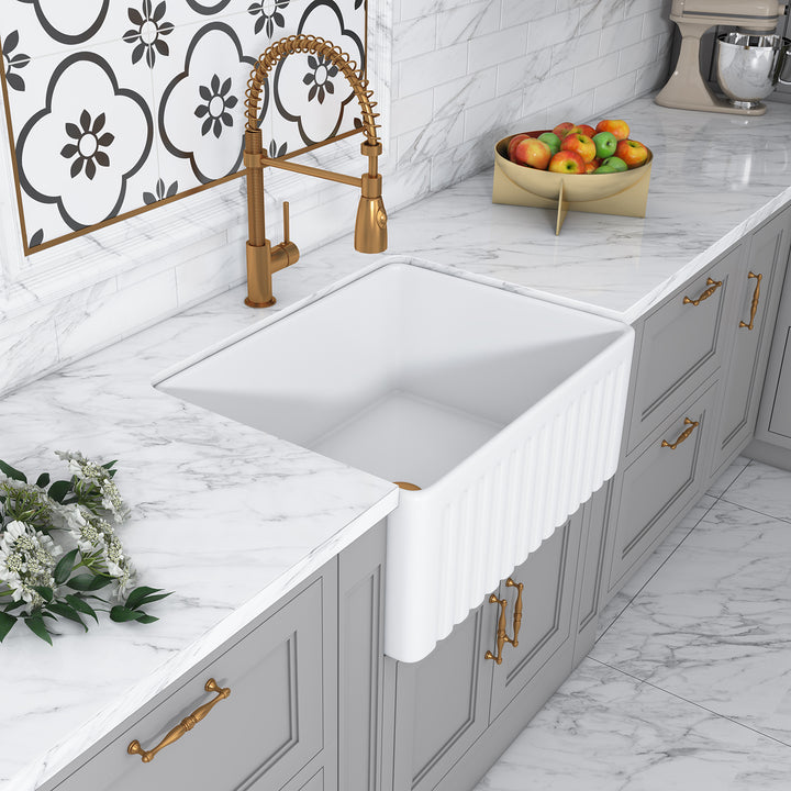 Altair Arezo Ceramic 24" Farmhouse Sink 241024-KS