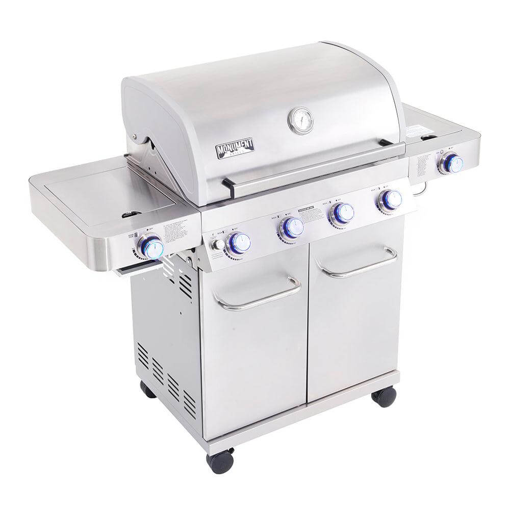 Monument Grills 24367  Stainless Infrared Gas Grill 4 Burners  Liquid Propane Gas