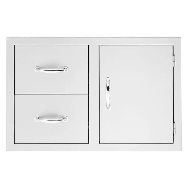 True Flame - 30" 2-Drawer & Access Door Combo - TF-DC2-30