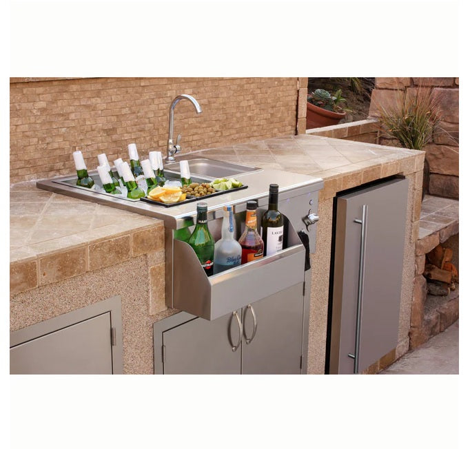 True Flame - 30" Beverage & Prep Station with LED Lights - TF-BC-30L