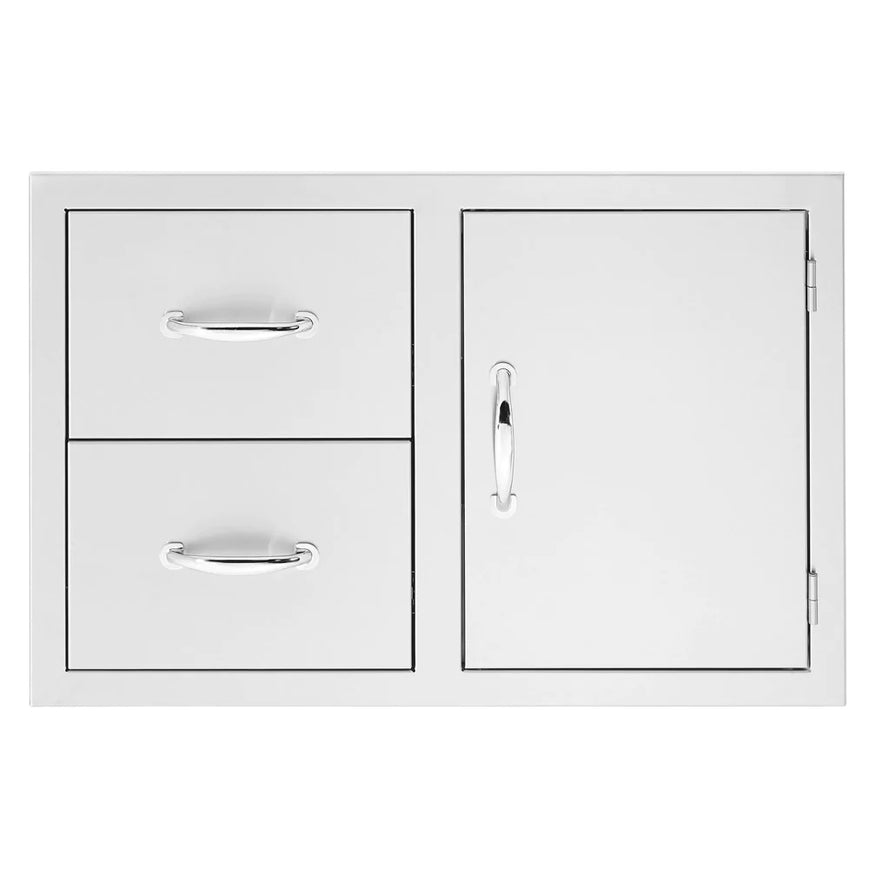 True Flame - 33" 2-Drawer & Access Door Combo - TF-DC2-33