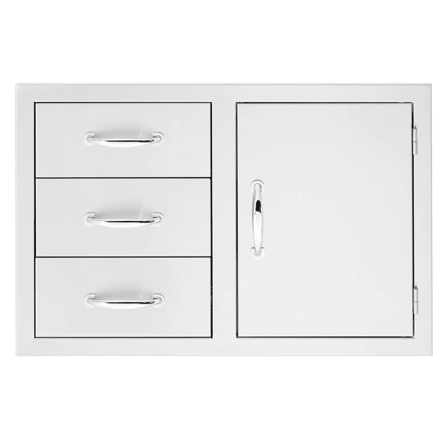 True Flame - 33" 3-Drawer & Access Door Combo - TF-DC3-33