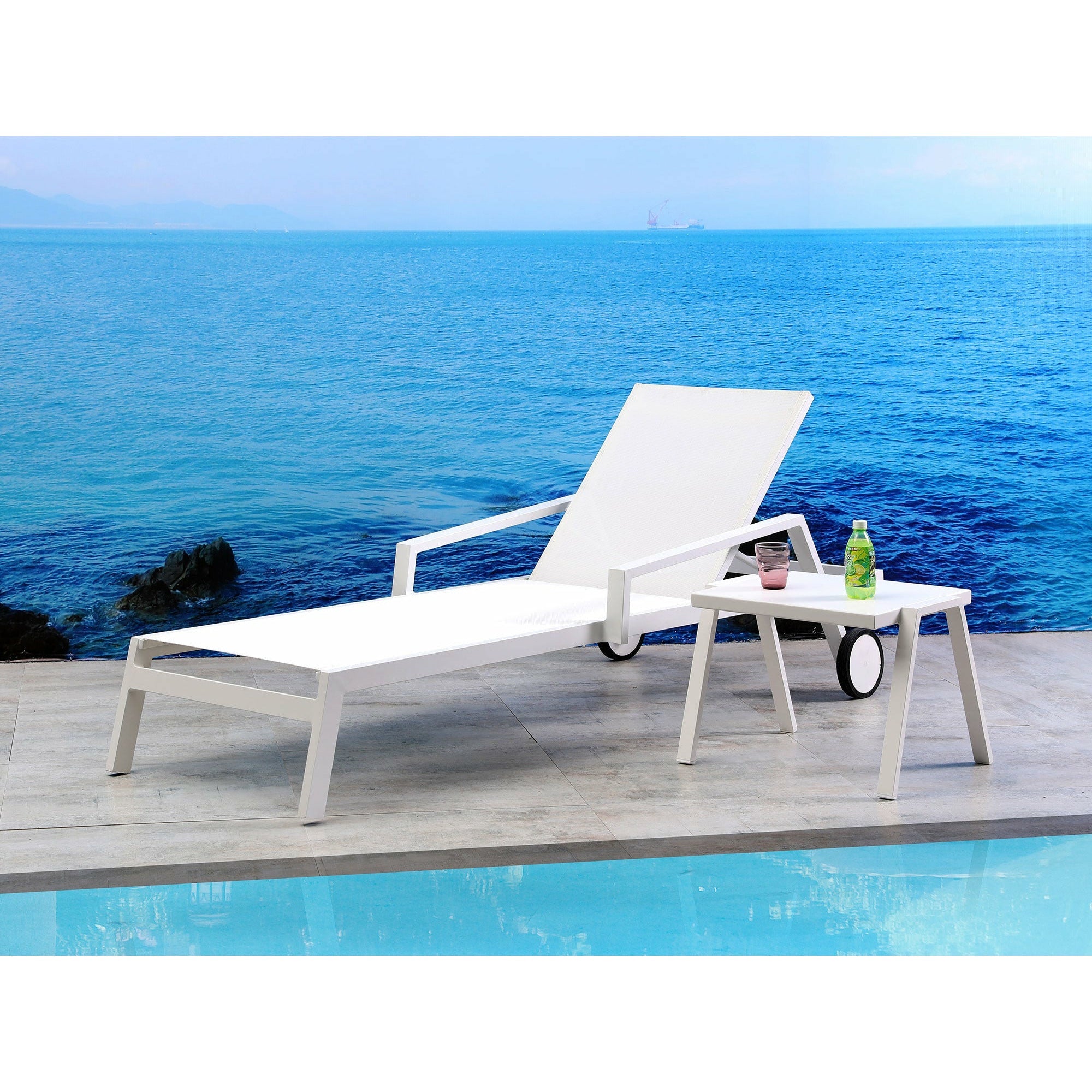 Whiteline Modern Living - Bondi Outdoor Chaise CL1534-WHT