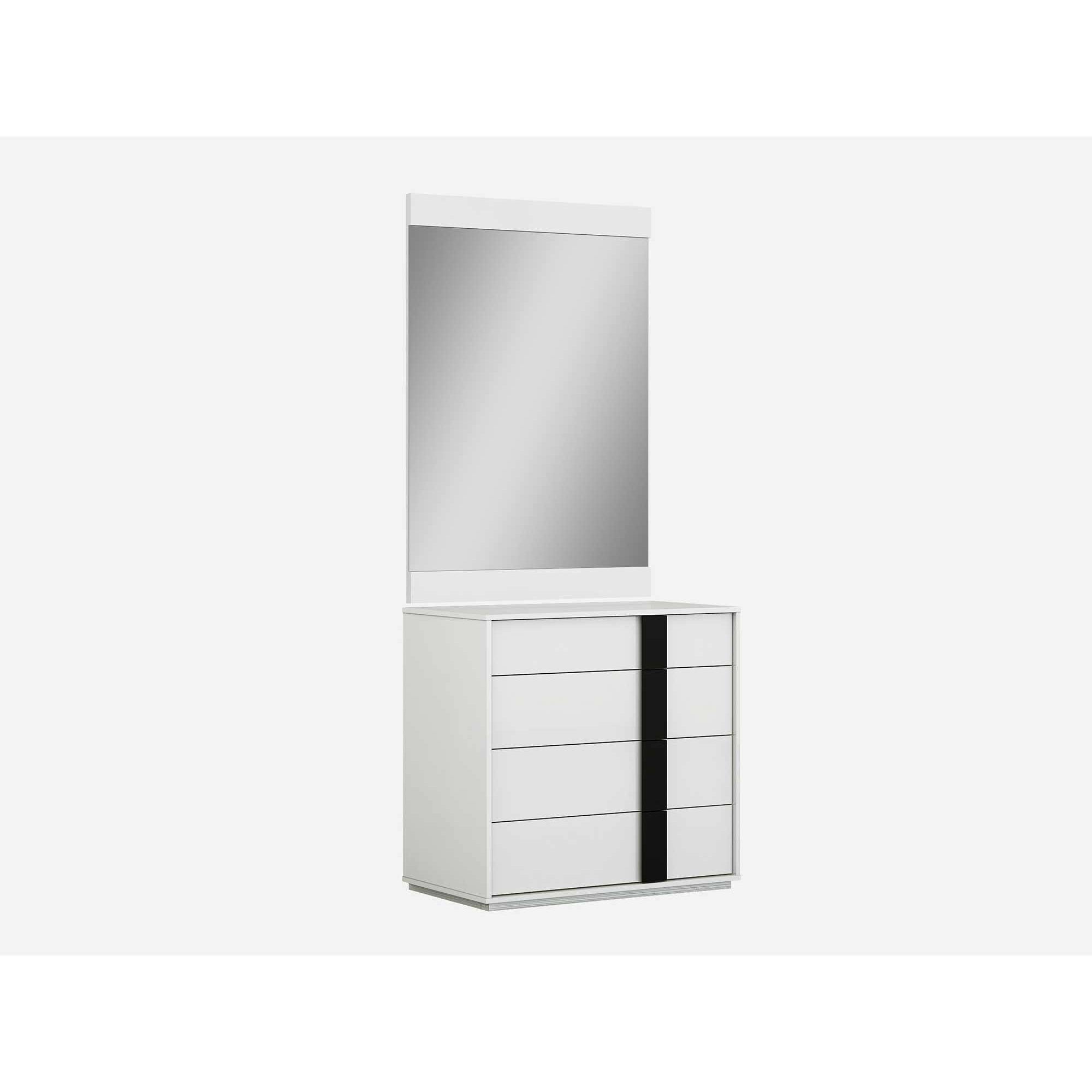 Whiteline Modern Living - Kimberly Single Dresser DR1617S-WHT/BLK