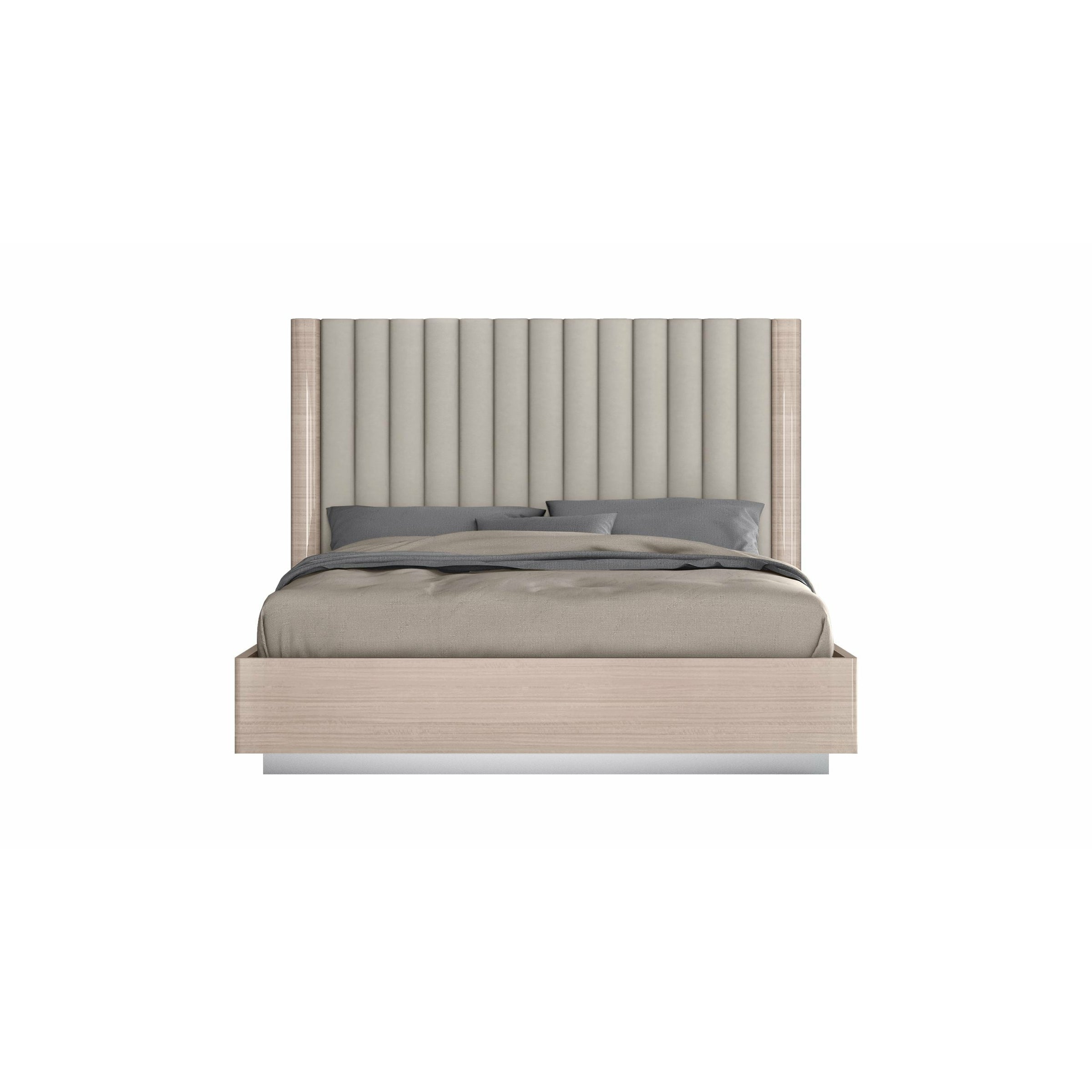 Whiteline Modern Living - Waves Bed King BK1753-BEI/BEI