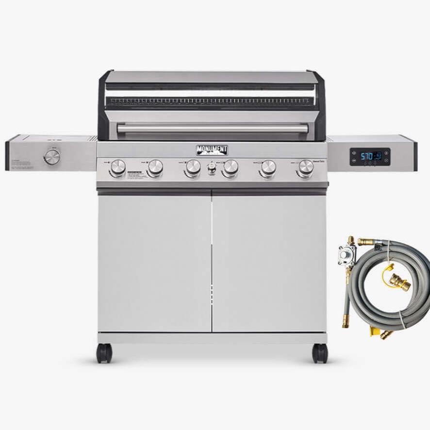 Monument Grills Denali 605 Stainless Smart Gas Grill 6 Burners Propane & Natural Gas