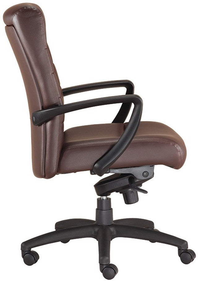 EuroTech Manchester Mid-Back Leather Executive Chair EUR-LE255-BRNL