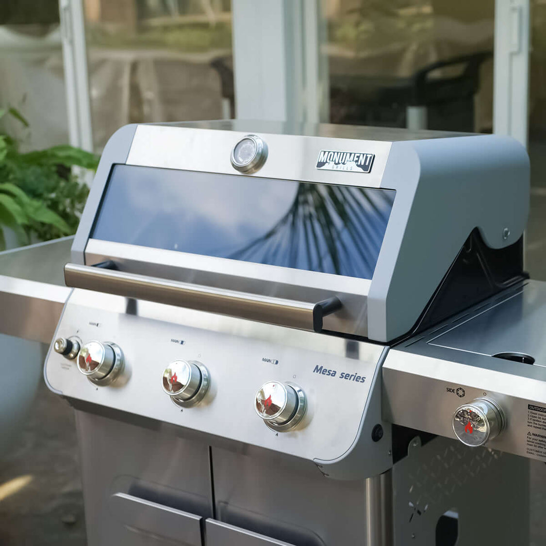 Monument Grills Mesa 305 Stainless Gas Grill 3 Burners  Liquid Propane Gas