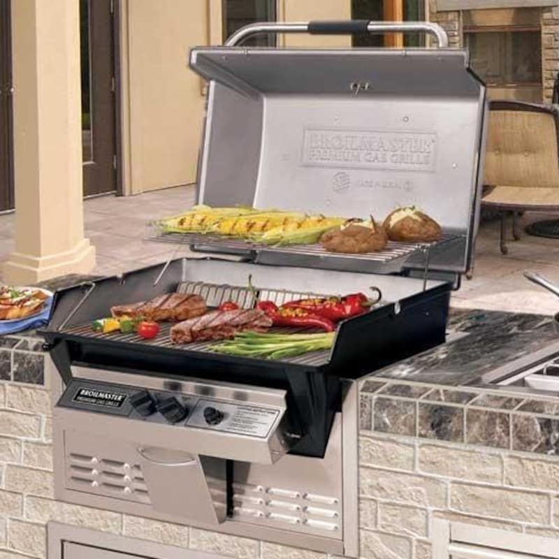 Broilmaster R3N Infrared Natural Gas Grill On Black Cart R3N DCB-1