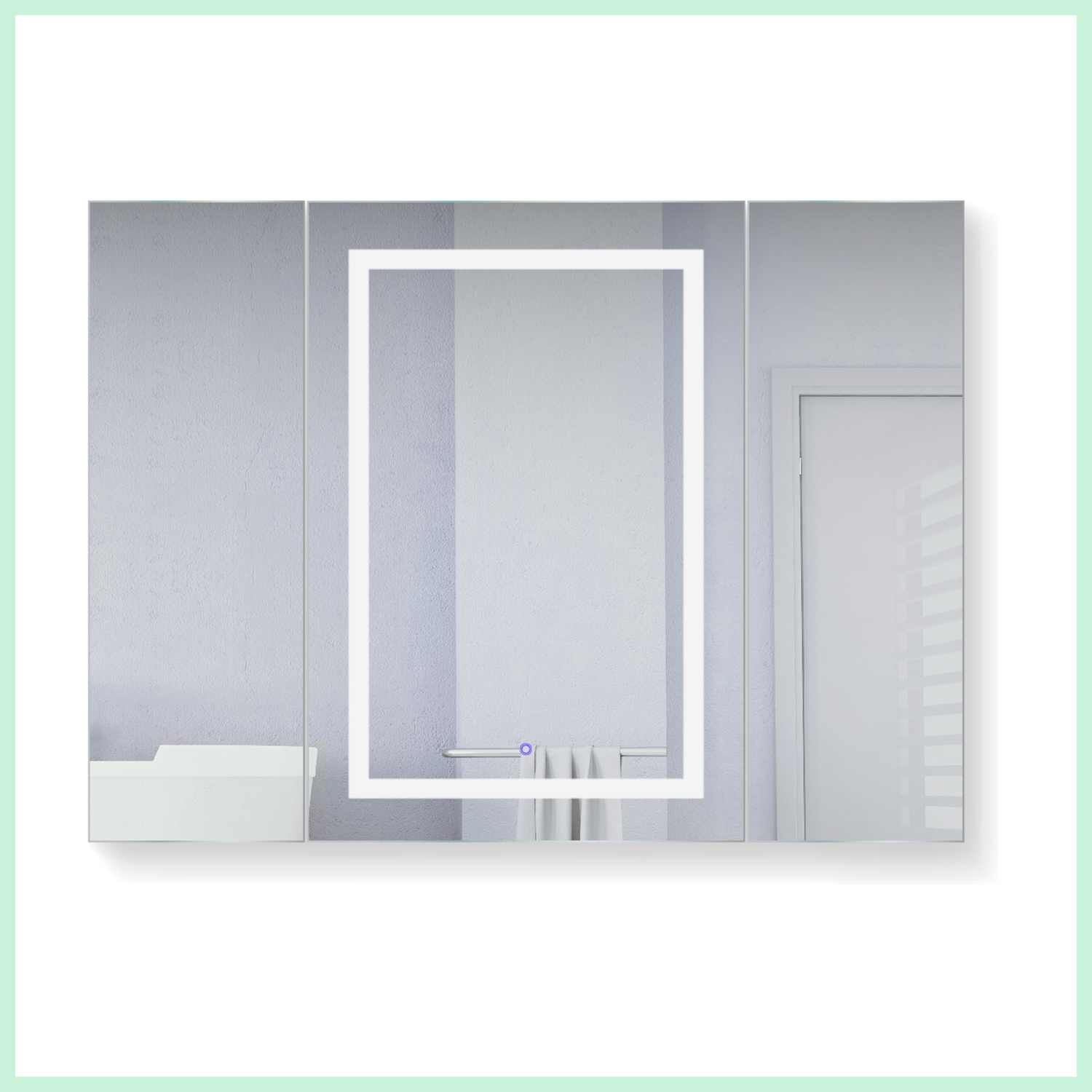 Krugg Svange 4836LRR 48″ X 36″ LED Medicine Cabinet w/Dimmer & Defogger