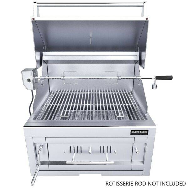 Sunstone Series 28″ Single Zone 304 Stainless Steel Charcoal Grill – SUNCHDZ28