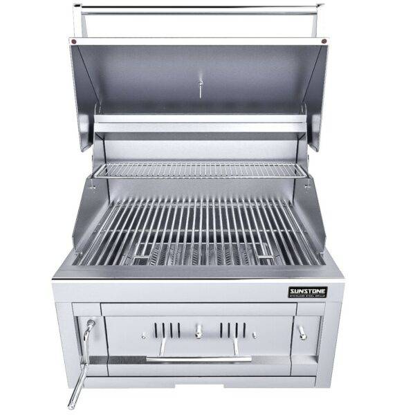 Sunstone Series 28″ Single Zone 304 Stainless Steel Charcoal Grill – SUNCHDZ28