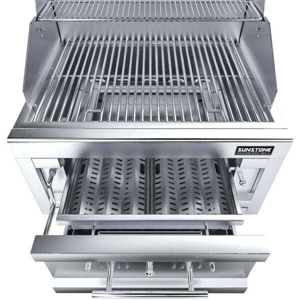 Sunstone Series 28″ Single Zone 304 Stainless Steel Charcoal Grill – SUNCHDZ28