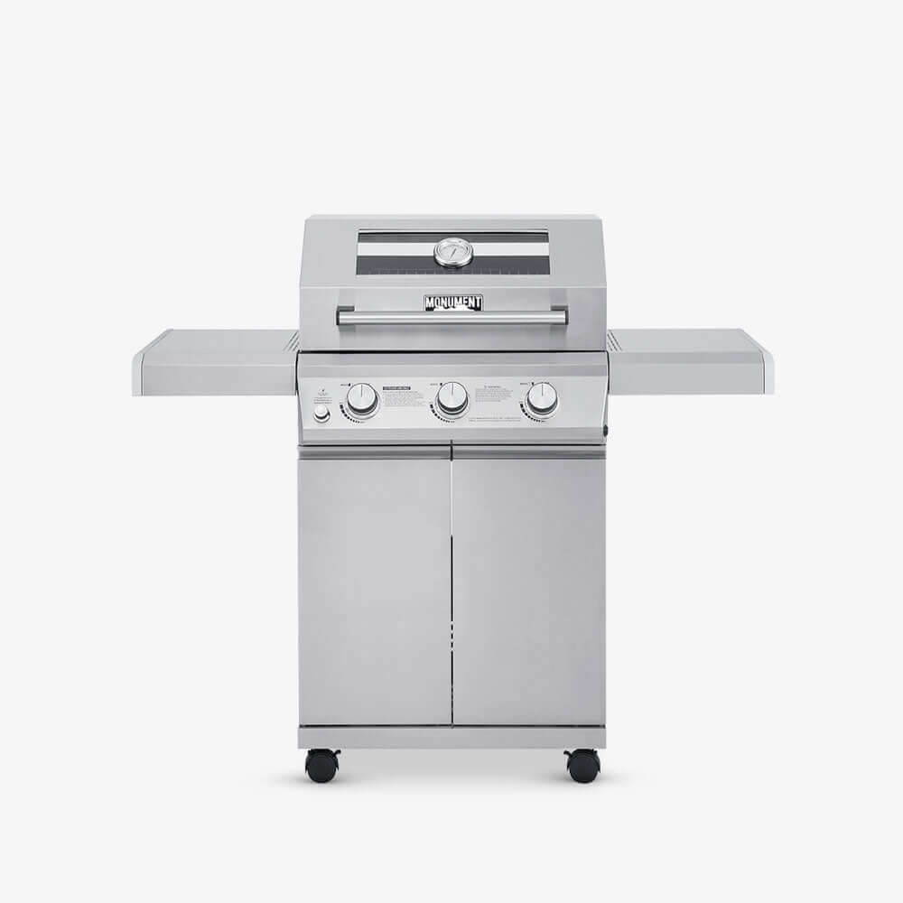 Monument Grills Mesa 300 Stainless Gas Grill 3 Burners  Liquid Propane Gas