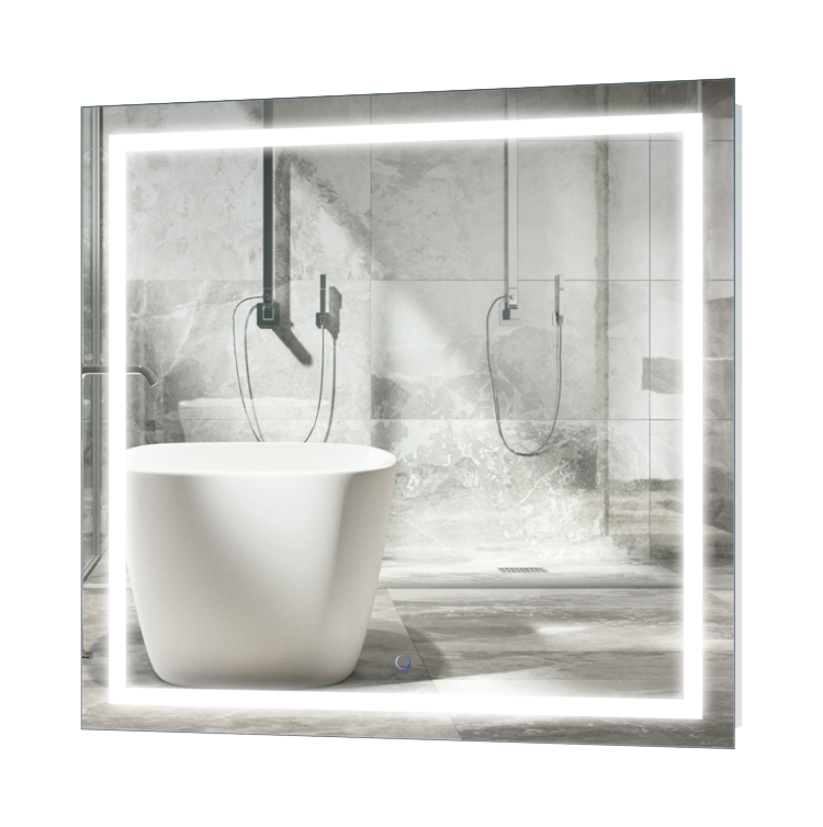 Krugg Icon 36″ X 36″ LED Bathroom Mirror w/ Dimmer & Defogger | Large Square Lighted Vanity Mirror