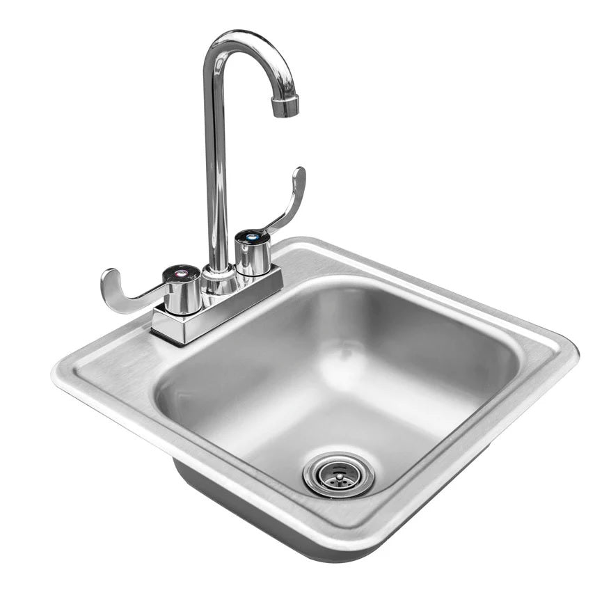 True Flame - 15X15" Drop-In Sink - TF-NK-15D