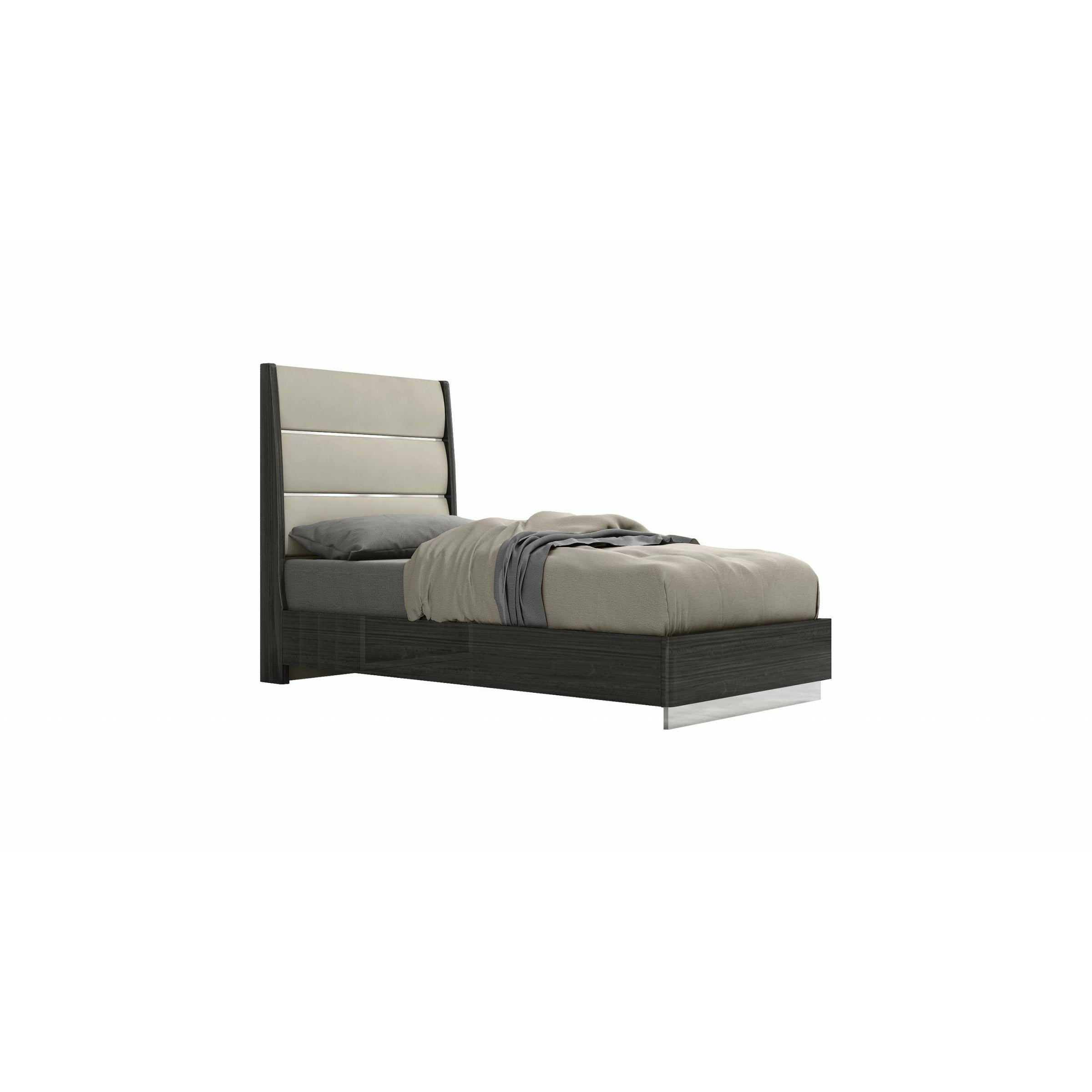 Whiteline Modern Living - Pino Bed Twin BT1752-DGRY/LGRY