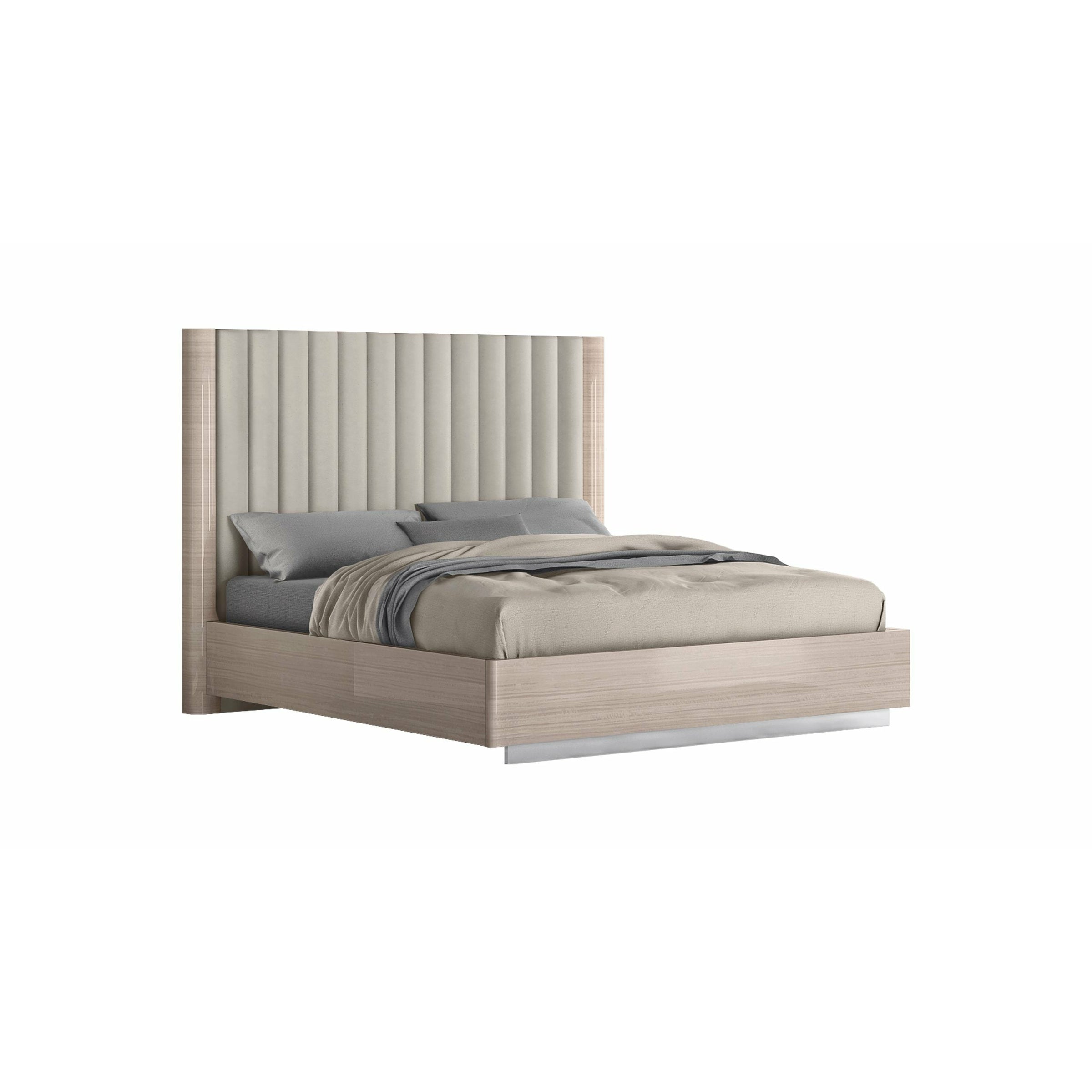 Whiteline Modern Living - Waves Bed King BK1753-BEI/BEI