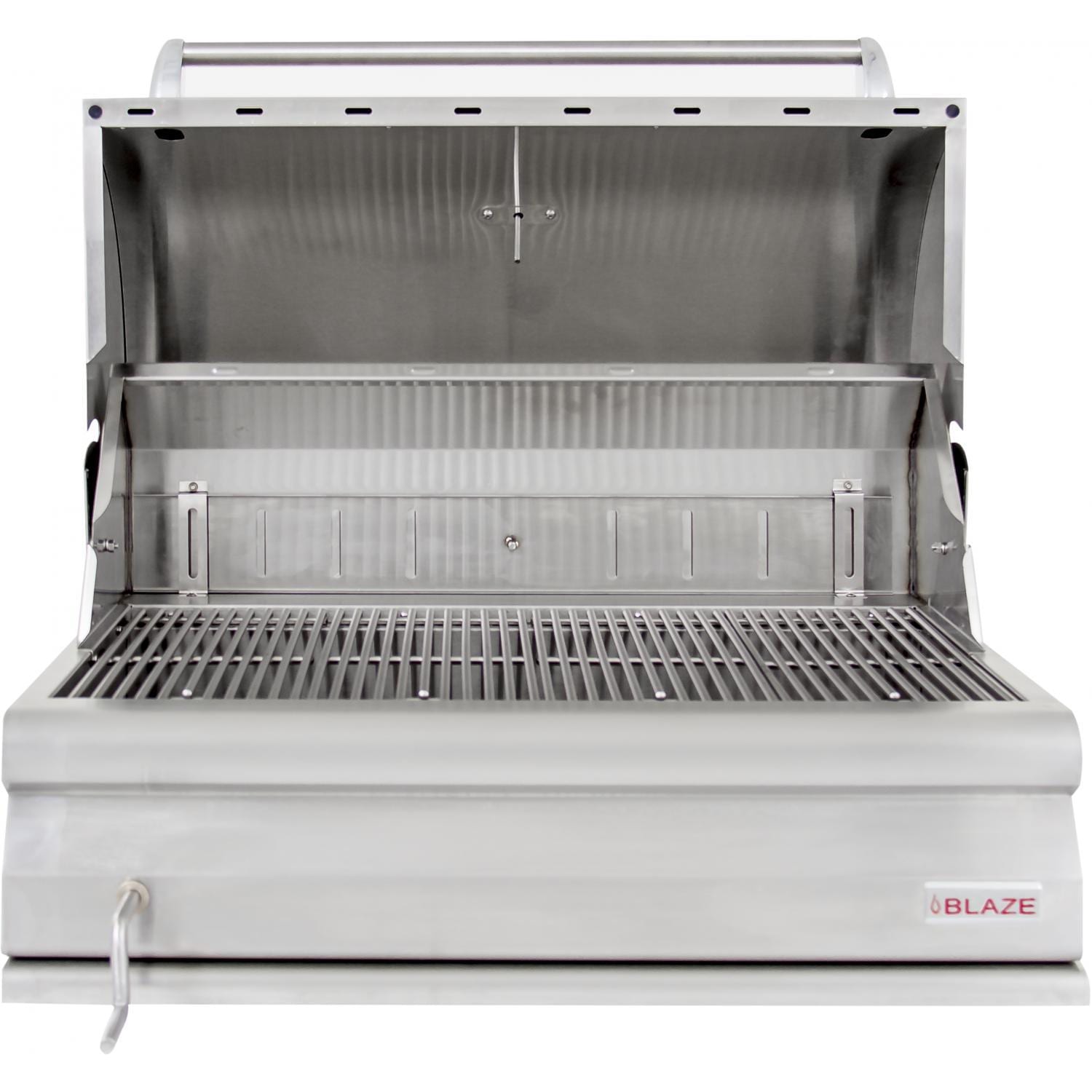 Blaze 32-Inch Built-In Stainless Steel Charcoal Grill With Adjustable Charcoal Tray - BLZ-4-CHAR