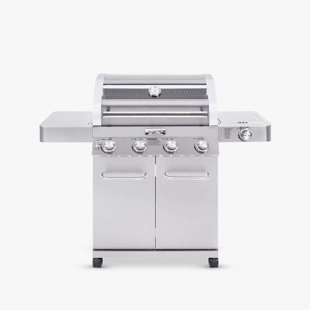 Monument Grills 41847NG Natural/Propane Gas Stainless Gas Grill 4 Burners  Propane & Natural Gas