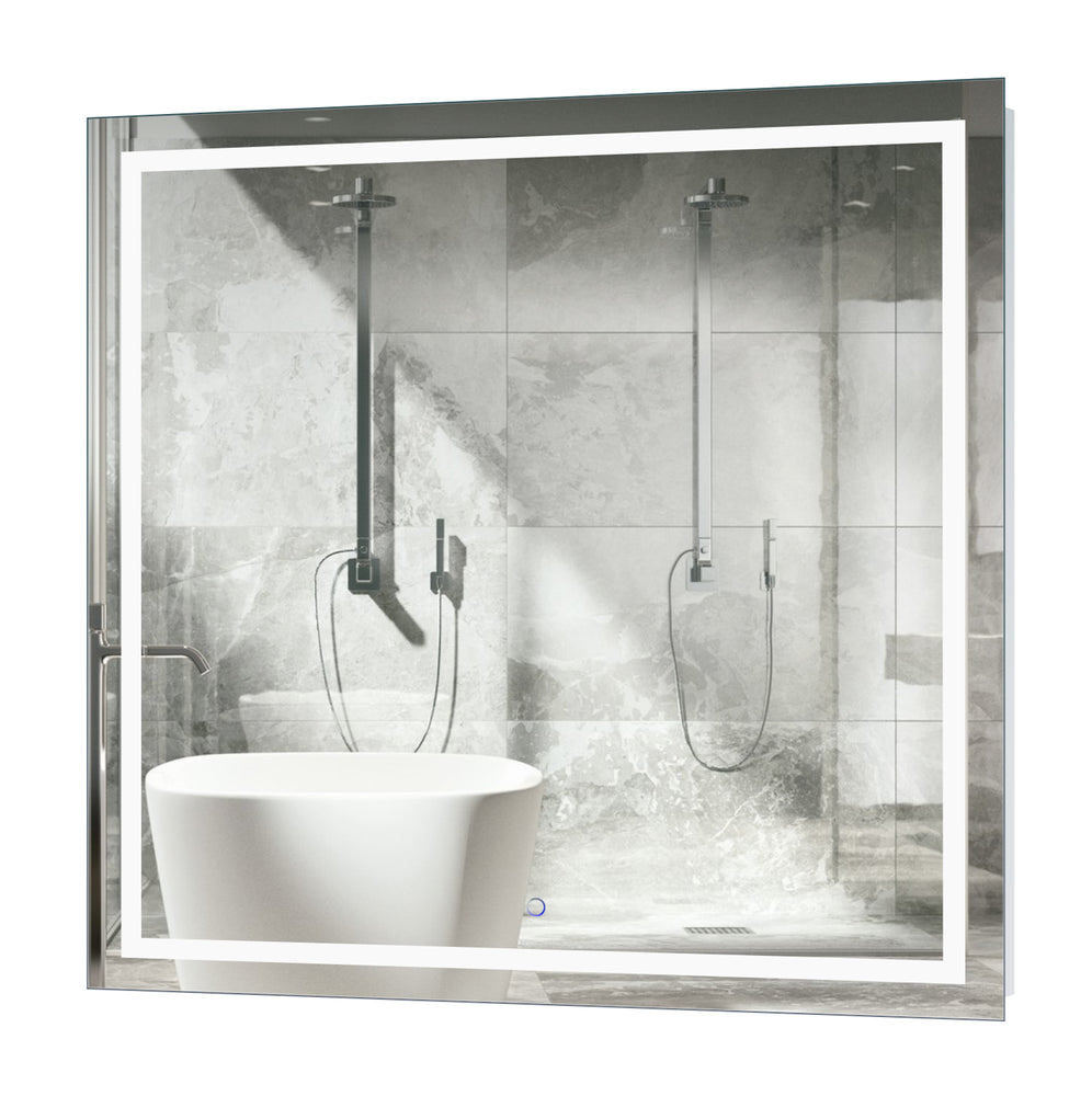 Krugg Icon 42″ x 24″ LED Bathroom Mirror With Dimmer & Defogger | Lighted Vanity Mirror