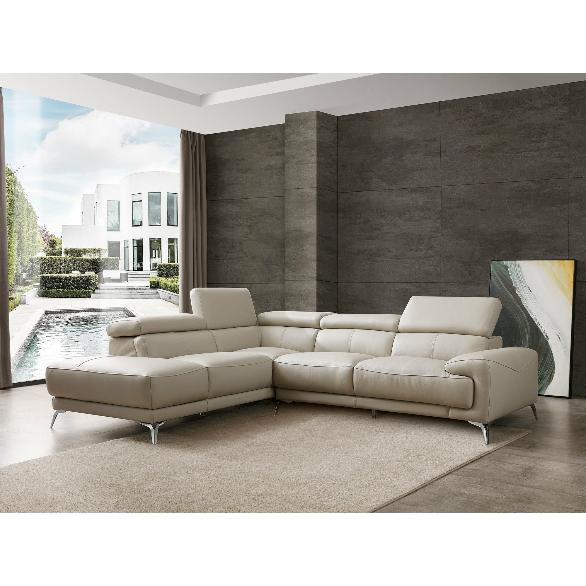 Whiteline Modern Living - Fabiola Sectional SL1467LS-LGRY