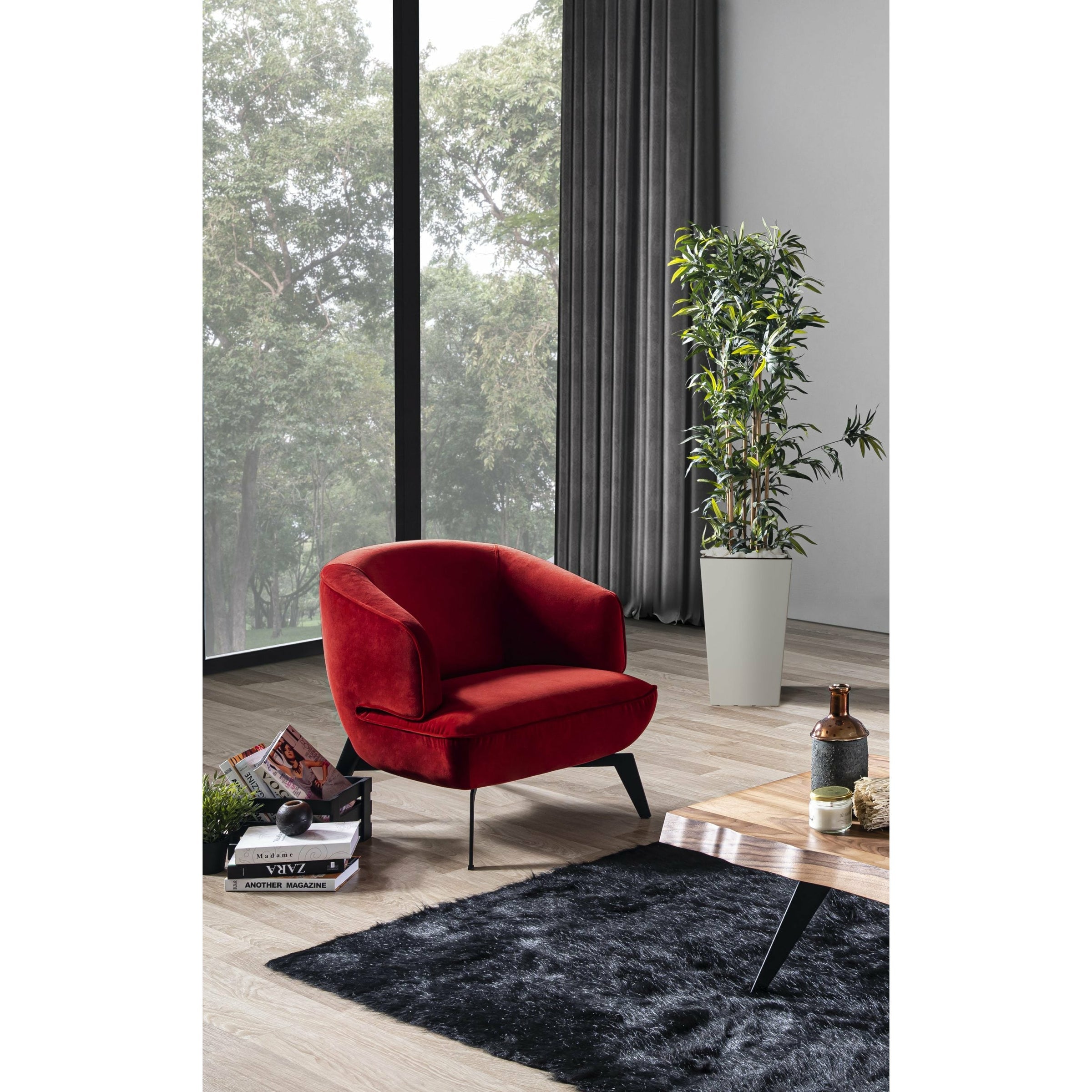 Whiteline Modern Living - Mersin Accent Chair CH1756F-RED