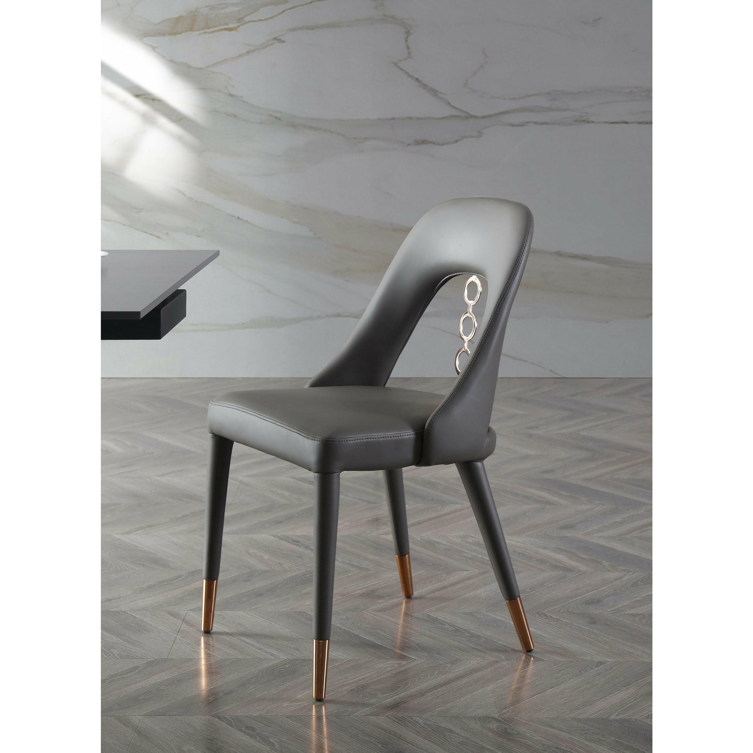 Whiteline Modern Living - Liza Dining Chair DC1710P-DGRY