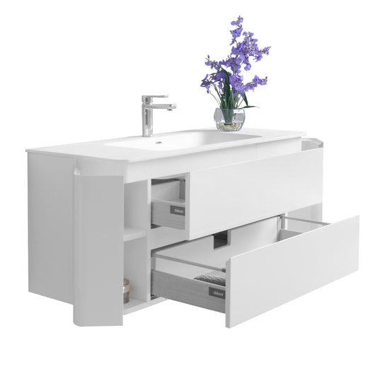 Ancerre Designs Gwyneth Bathroom Vanity With Solid Surface Top Cabinet Set Collection