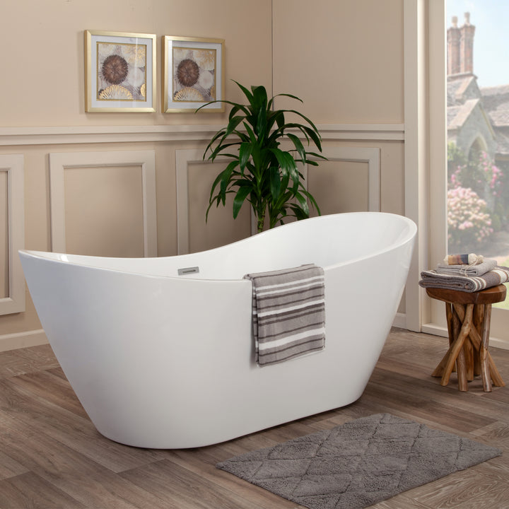 Altair Alana Freestanding Soaking Acrylic Bathtub 50270-BAT-WH-F