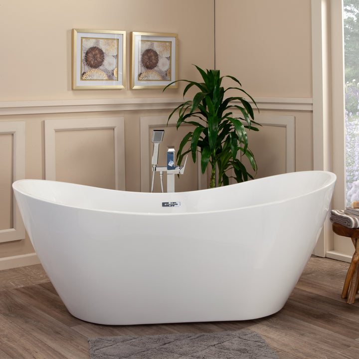 Altair Alana Freestanding Soaking Acrylic Bathtub 50270-BAT-WH-F