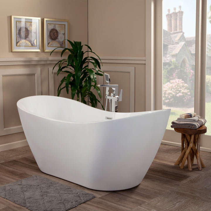 Altair Alana Freestanding Soaking Acrylic Bathtub 50270-BAT-WH-F