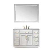 Altair Ivy 48" Single Bathroom Vanity Set with Carrara White Marble Countertop