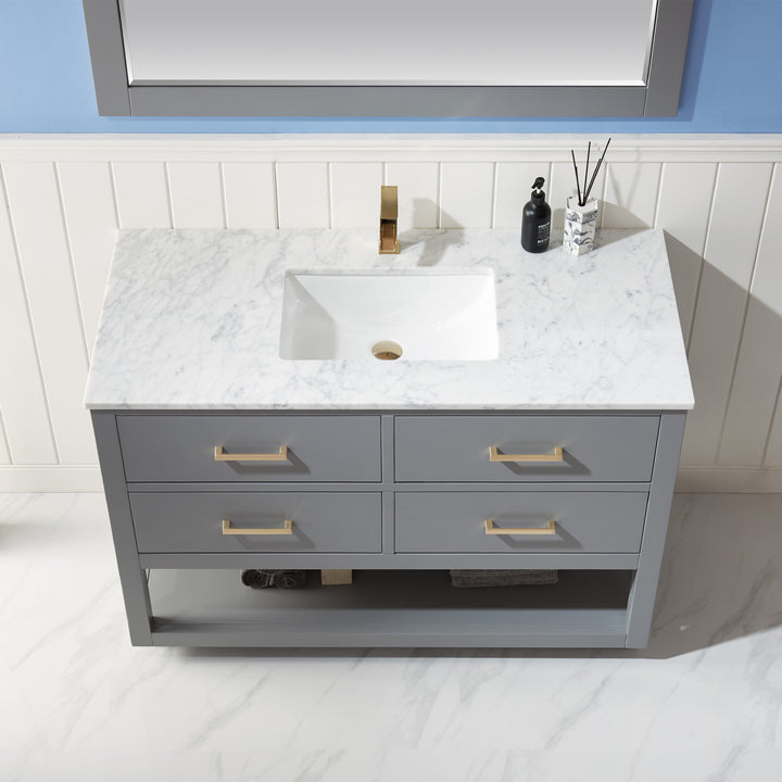 Altair Remi 48" Single Bathroom Vanity Set with Marble Countertop